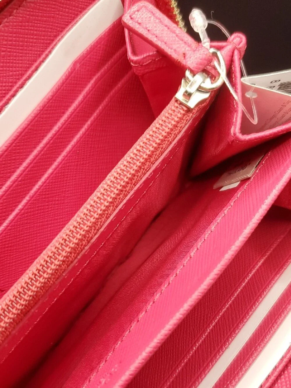 Coach Pink Signature Heart Zip Wallet